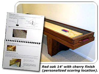 SAMPLE SHUFFLEBOARD TABLES MADE WITH OUR PLANS